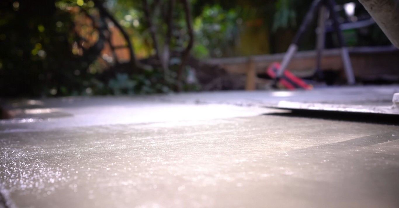 Smooth finished concrete driveway surface in Pittsfield, MA